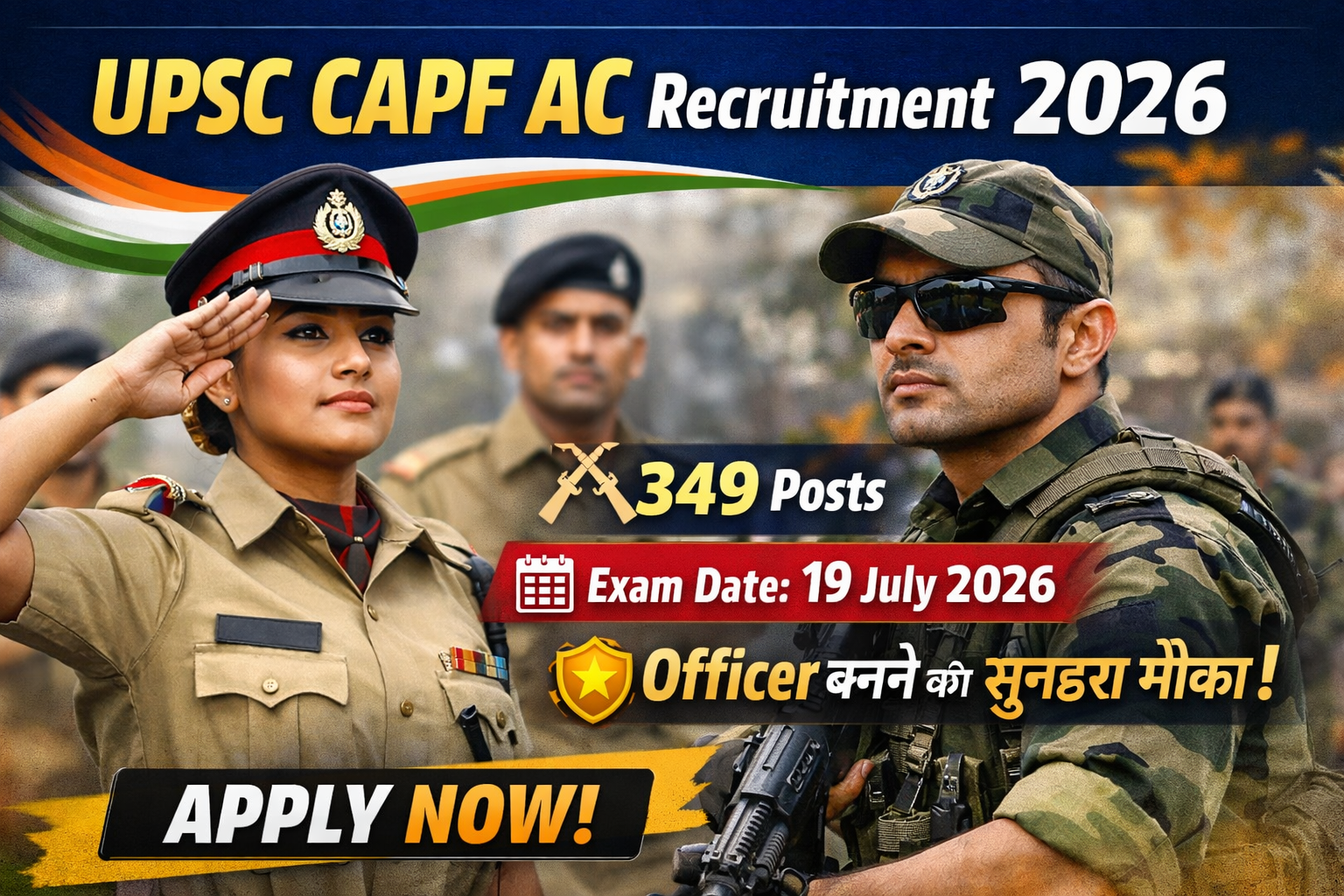 UPSC CAPF AC Recruitment 2026